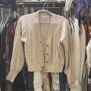 Women's Cream Cable Knit Sweater